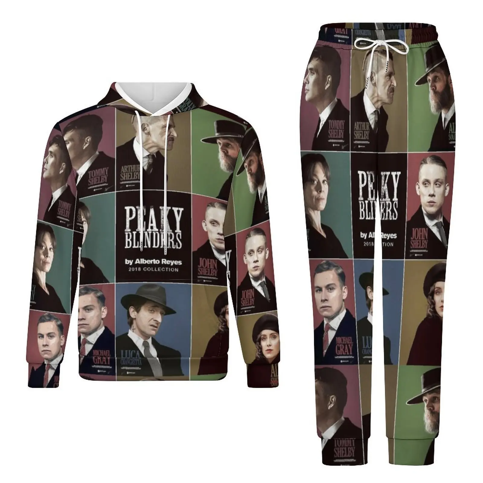 

Men's Hoodies Sets 3D Peaky Blinders Tommy Shelby Print Sweatsuits Pullover 2pcs Suit Oversized Men Women Jogging Tracksuit Sets