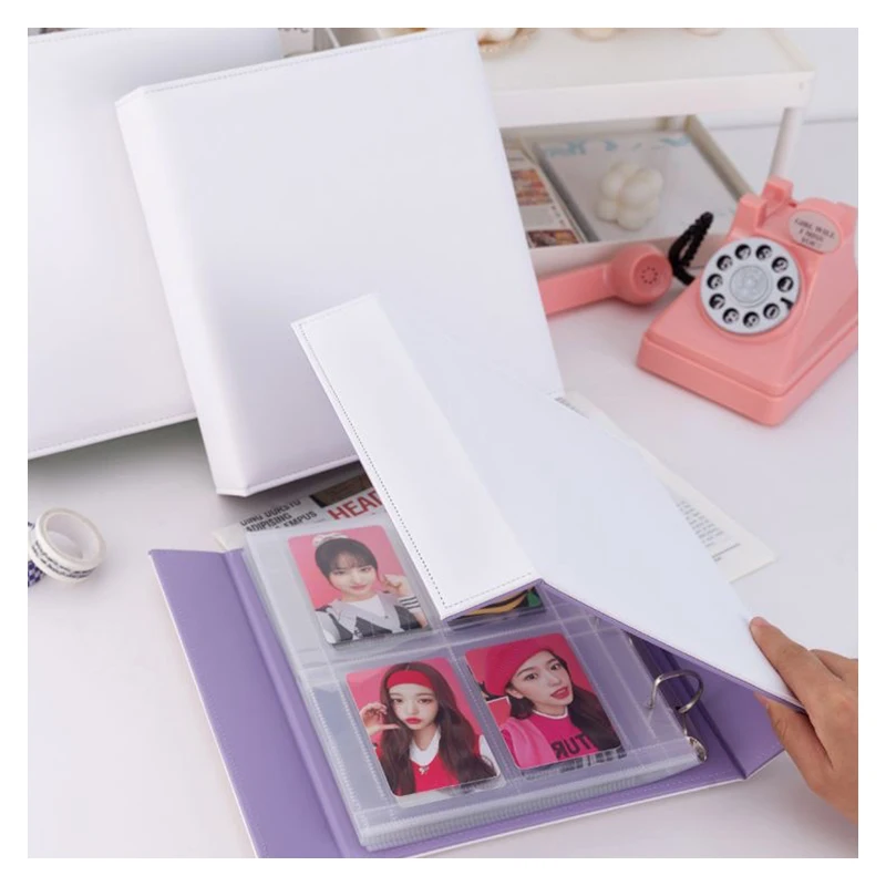 A5 Binder Photocards Magnetic D 3/7 Ring Kpop Photo Album Photocard Holder  Collection Book Macaron Binder 1 2 4 Pocket Sleeves - AliExpress 15