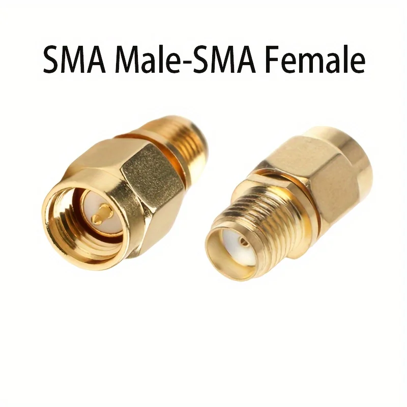 

10pcs SMA Male To SMA Female RF Coaxial Connector Brass Adapter for Wifi Antenna Cable