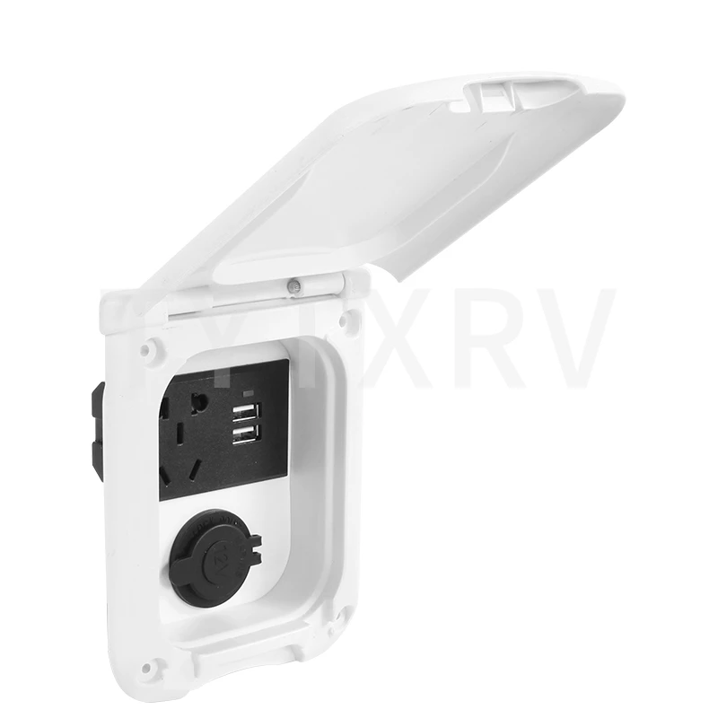 TYTXRV-OEM جودة عالية RV RV الملحقات الكهربائية قوية الأبيض مقبس USB متعدد الوظائف صندوق كهربائي RV مقبس الطاقة