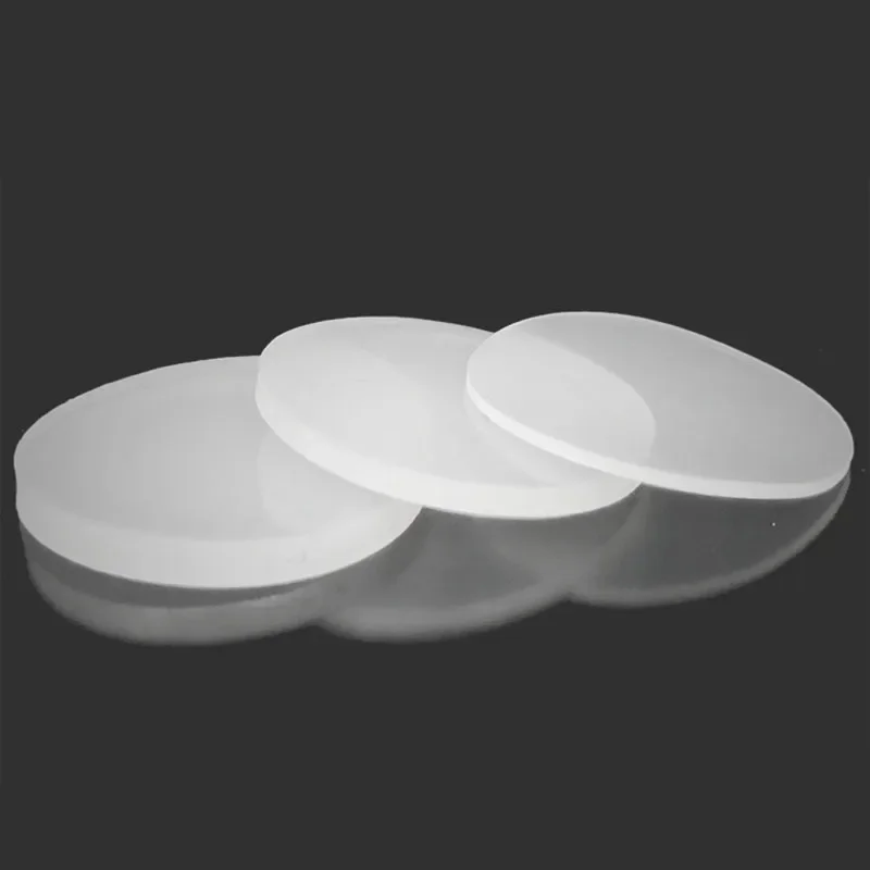 Round Silicone Rubber Sheet Seal Gasket White Solid Flat Pad Dia 5mm~150mm Thick 1/1.5/2/3/4/5/6/8/10mm