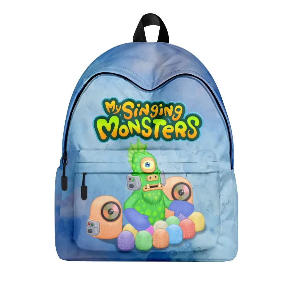 

Popular Youthful my singing monsters Student School Bags Notebook Backpacks 3D Print Oxford Waterproof Funny Travel Bags