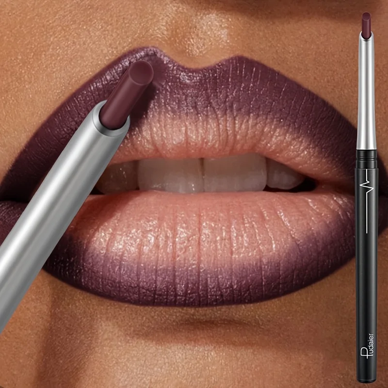 Wodoodporny, odporny na pot, matowy konturówka do ust w kredce, czerwona, do konturowania, tint do ust, długotrwała, nieprzywierająca, nawilżająca kolor do ust.