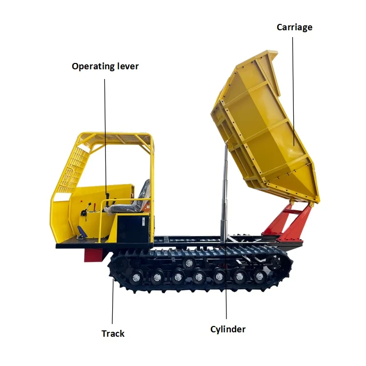 Customized Full-terrain Crawler Transporter - Agricultural/Mountain/Flatland Application, Orchard Self-unloading Hauler Climbing