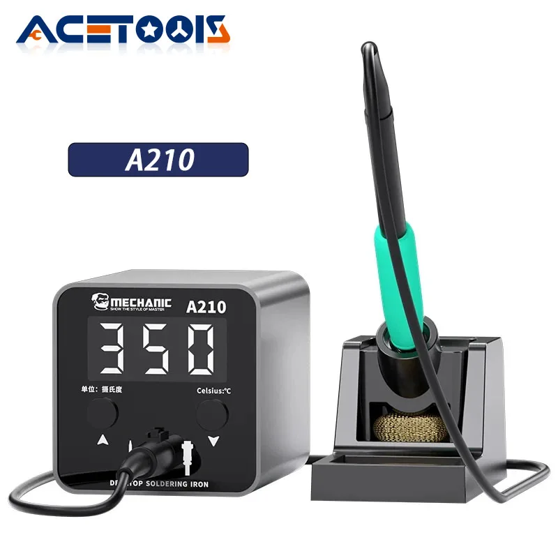 MECHANIC A210 T12 Desktop Intelligent Digital Display Soldering Station for PCB Motherboard Repair Welding Soldering Station