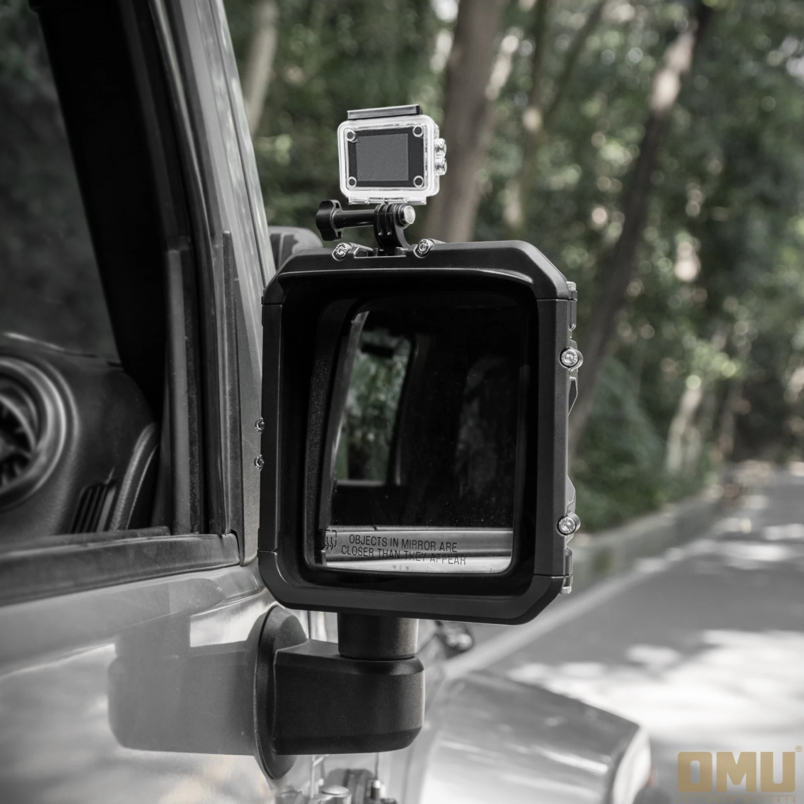 OMU 4x4 قطع غيار السيارات الألومنيوم مرآة الرؤية الخلفية المطر درع الإطار شبه المغلقة ل جيب رانجلر JK JKU 2007-2017 اكسسوارات #6