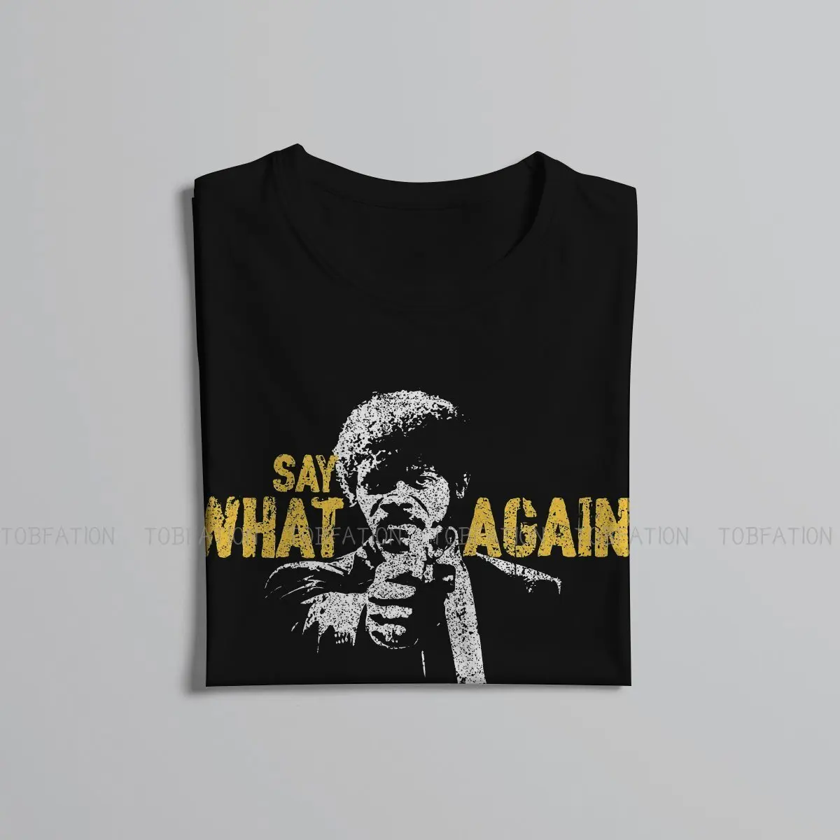 Pulp Fiction Movie Say What Again! - Jules Winnfield T Shirt Classic Punk High Quality Tshirt Oversized Crewneck Men Clothes