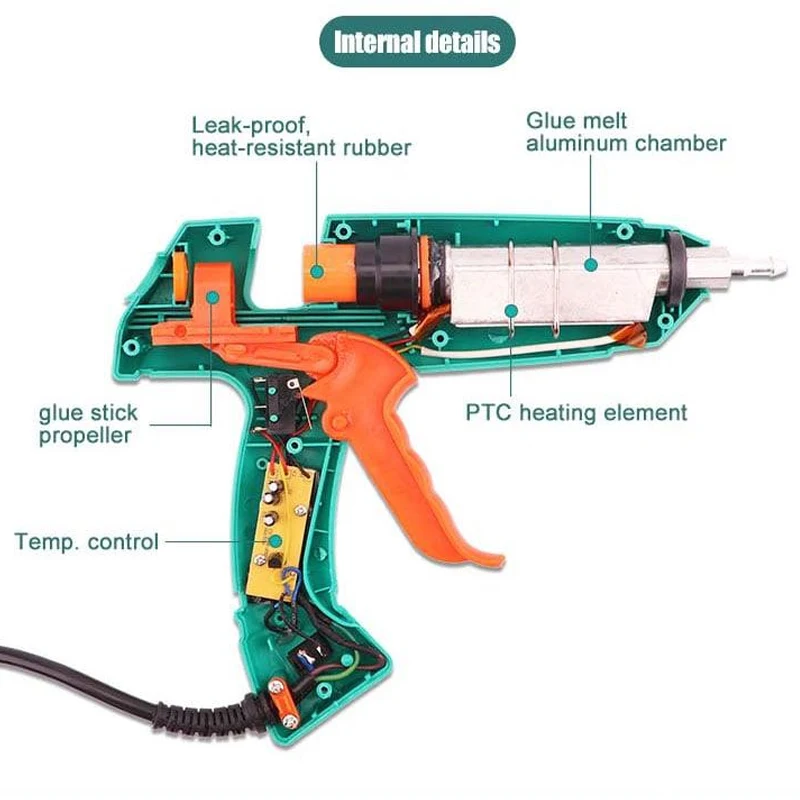 

Pro'skitGK-389H /GK-390H industrial grade professional hot glue rod hot melt gun household hot melt glue gun Power Tools