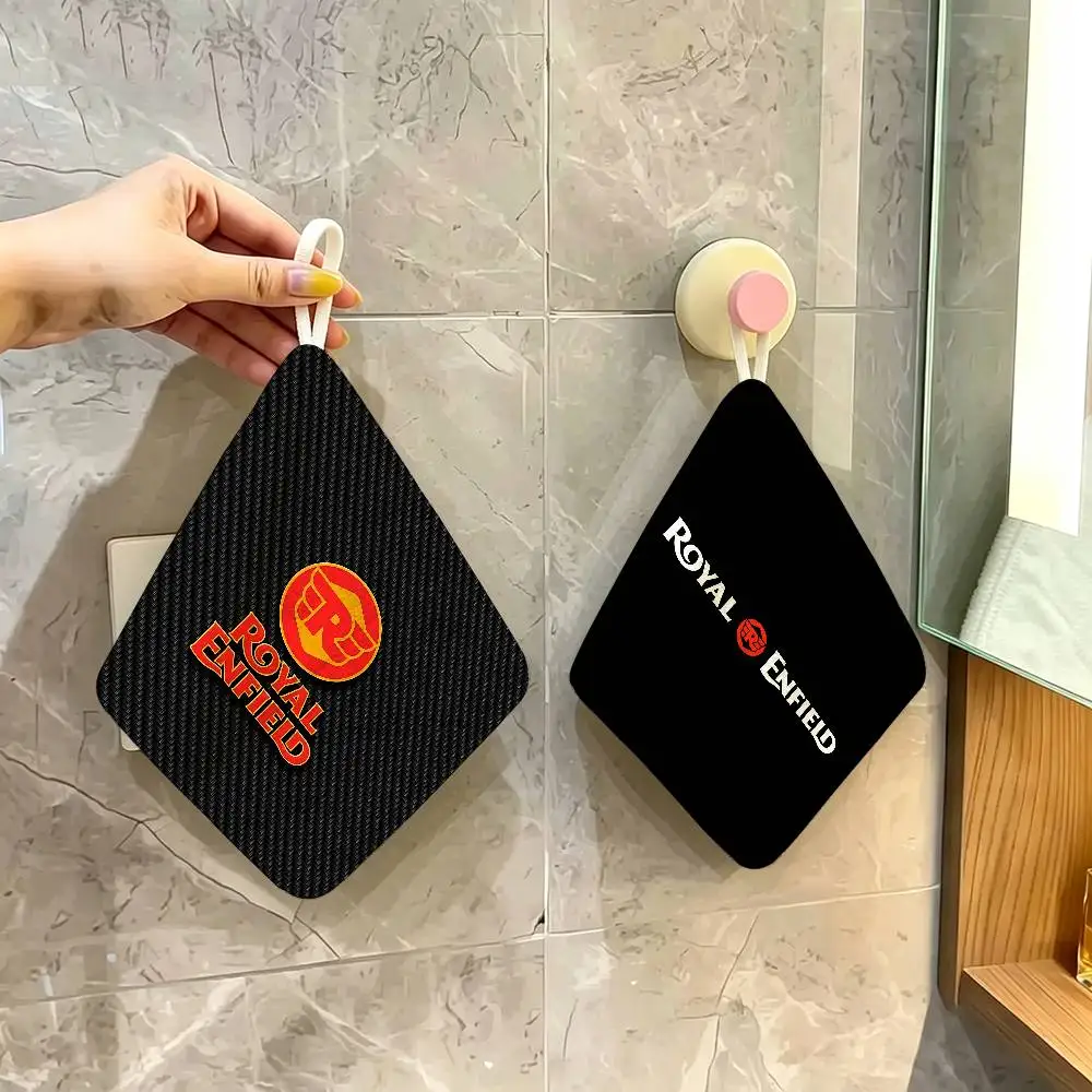 Moto Racing Royals Enfields Polyester Cotton Hand Wiping Towel, Hanging Towel, Quick Dry for Kitchen Bathroom Daily Supplies