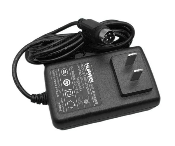 

Power Adapter 12V 2A, 4-Pin Din, US 2-Pin Plug, HW-120200B4W