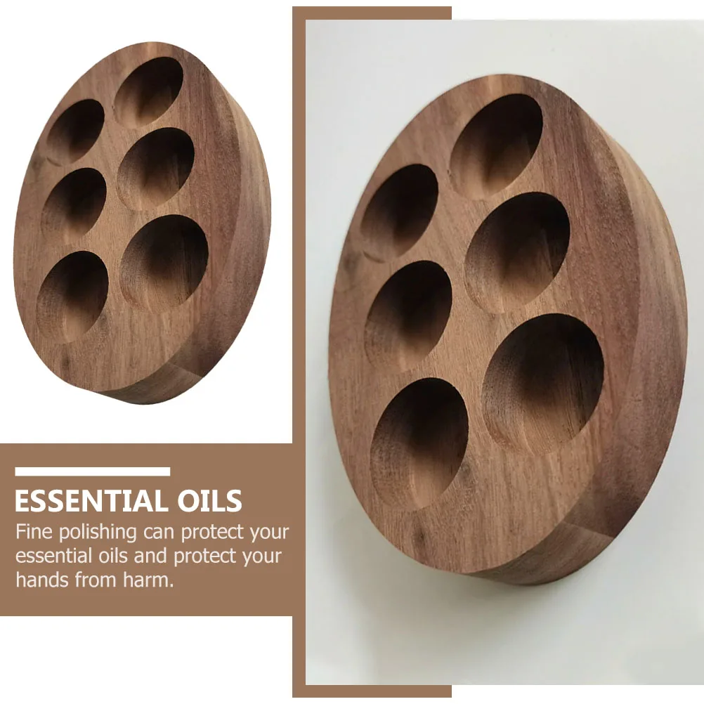 

Wooden Essential Oil Display Box 6 Slots Storage ganizer for 15ml Bottles Craft Desk Aromatherapy Perfume Container