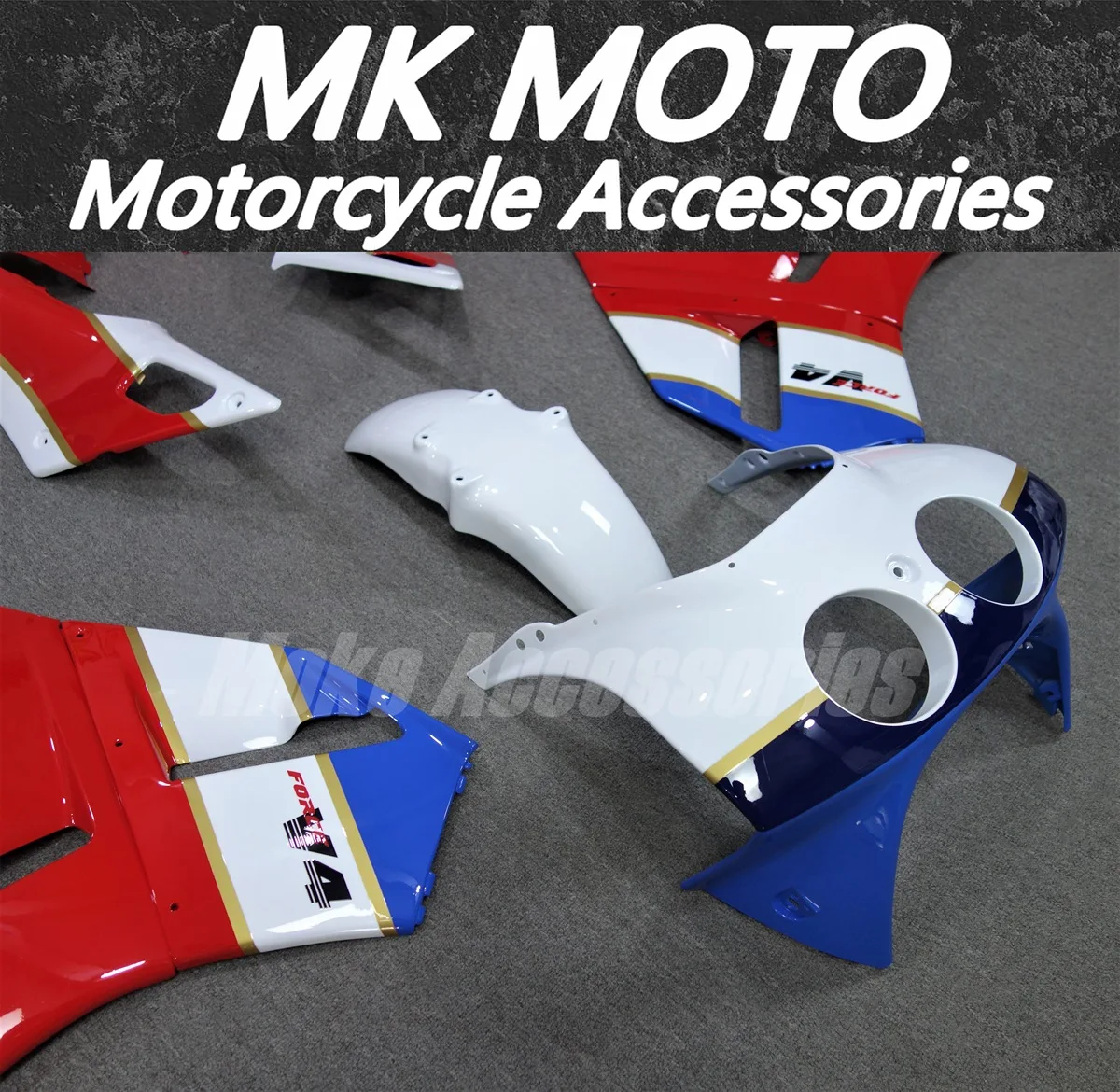 Motorcycle Fairings Kit Fit For VFR400 NC30 1989 1990 V4 Bodywork Set High Quality Abs Injection White Blue