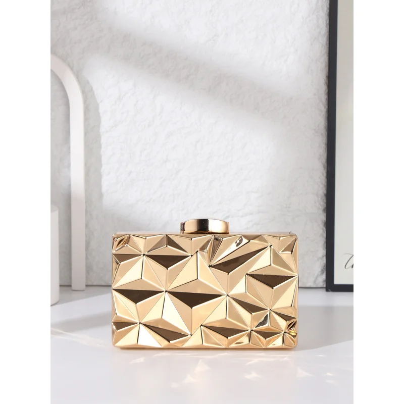

Popular evening clutch bag, new trendy fashion handbag, metal diamond-shaped cheongsam dress bag, evening bag
