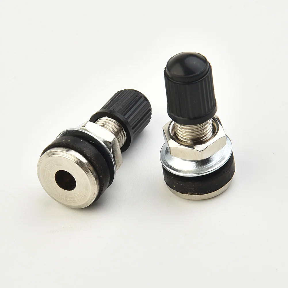 Motorcycle Scooter Tyre Valve Dustcap Zinc Alloy 32mm Tubeless Valve for Motorbike and Quad Bike General Purpose Use Replacement