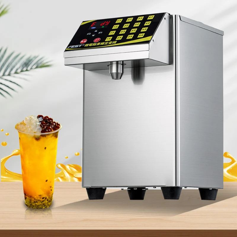 FEST Taiwan Bubble Teas Supplier Equipment 16 Keys Setting Automatic Fructose Quantify Machine