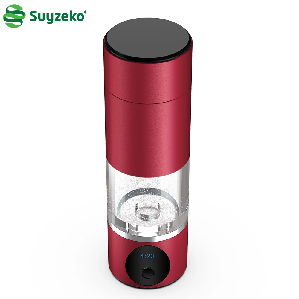 Suyzeko Custom Logo High Concentration 5000ppbl USB rechargeable alkaline hydrogen water bottle Maker portable Cup