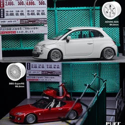 Ruote modello auto 1/64 ruote Advan & BBS diametro 6.8mm con pneumatici in gomma parti modificate veicolo da corsa giocattolo Tomica Set 4 pezzi