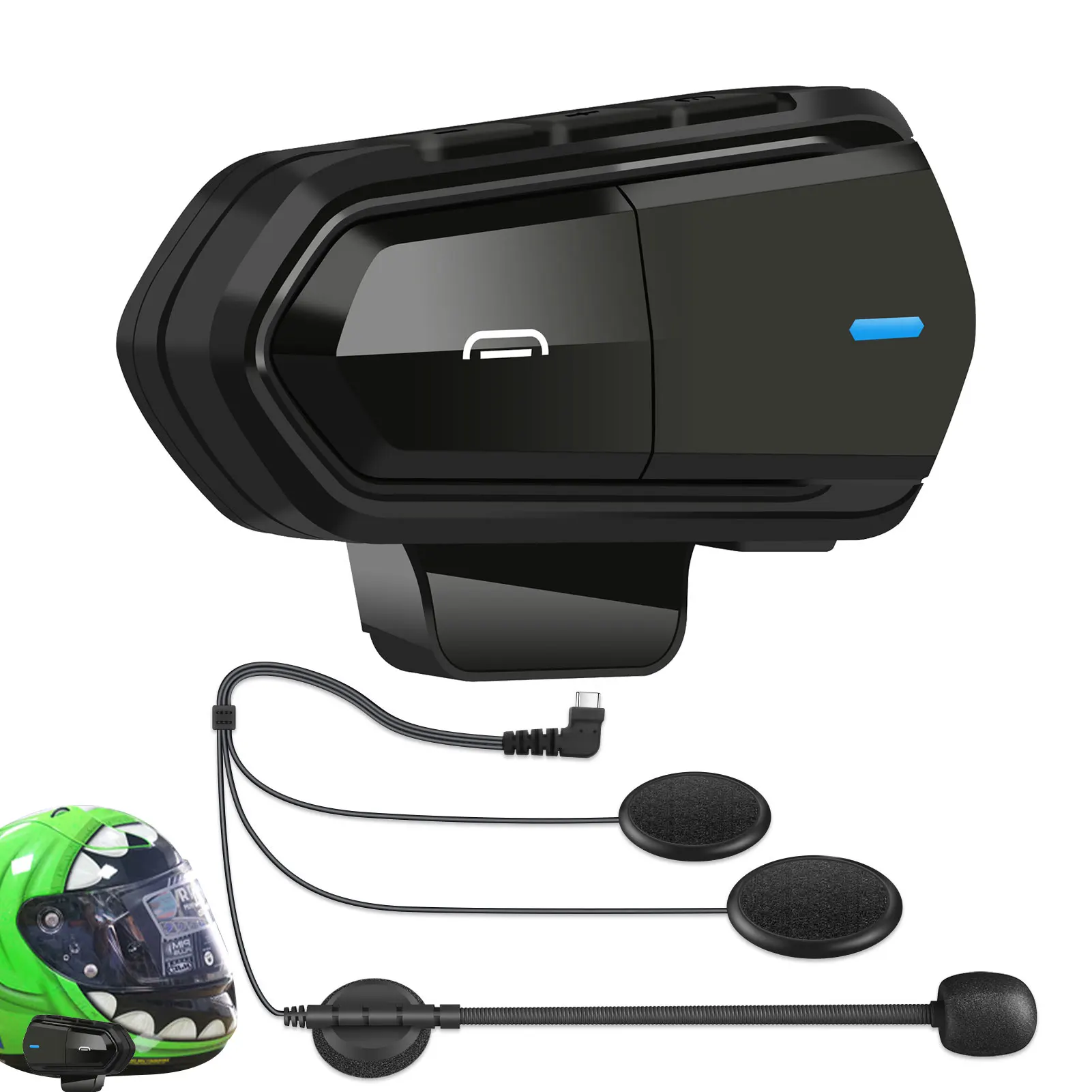 

Motorcycle Intercom Snowmobile Headset Communication System Waterproof Motorcycle Headphones With Stereo Sound Effect For