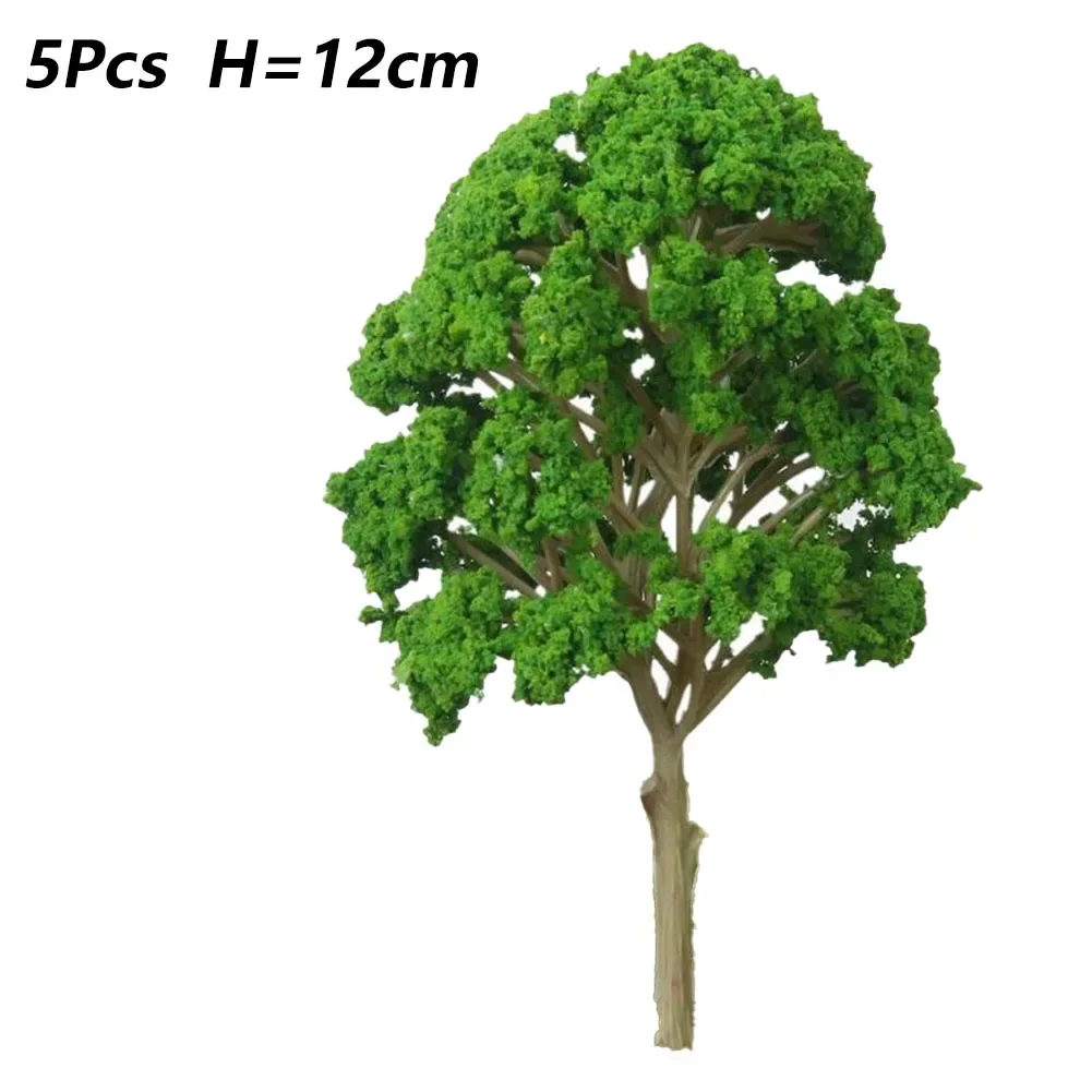 5pcs 12CM HO Scale Model Trees Train Railroad Micro= Landscape Park Scenery Scale Tree Layout Diorama Wargame Scenery Model