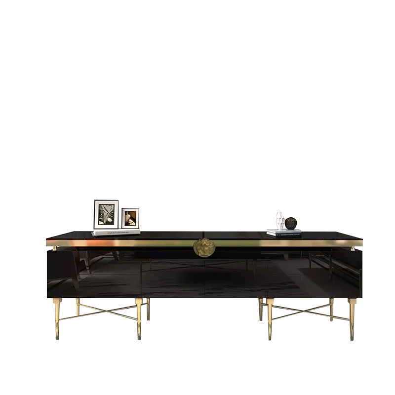 

ТВ-стол, небольшая гостиная, ковчег из нержавеющей стали, деревянная мебель из лака, который запекать