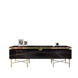 Arche au sol en acier inoxydable pour table TV, petit salon, meubles en bois, laque qui cuit