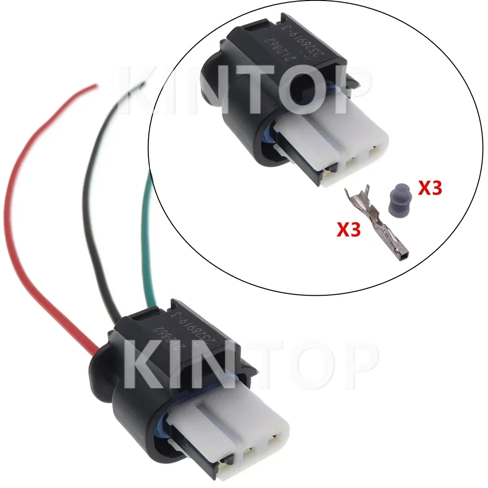 

1 Set 3 Pins 2328919-3 AC Assembly Car Plug-in Automobile Wire Cable Waterproof Socket Auto Plastic Housing Connector