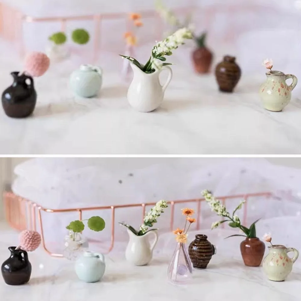 Simulation Mini Vase Fridge Magnets Durable Whiteboard Decoration Ceramic Vase Refrigerator Sticker Creative Home Decor