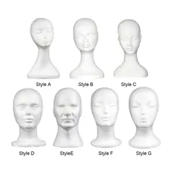 Foam Mannequin Head Wig Display Head Sturdy Durable Foam Mannequin Wig Stand for Home Salon Display Hair Hats Hairpieces