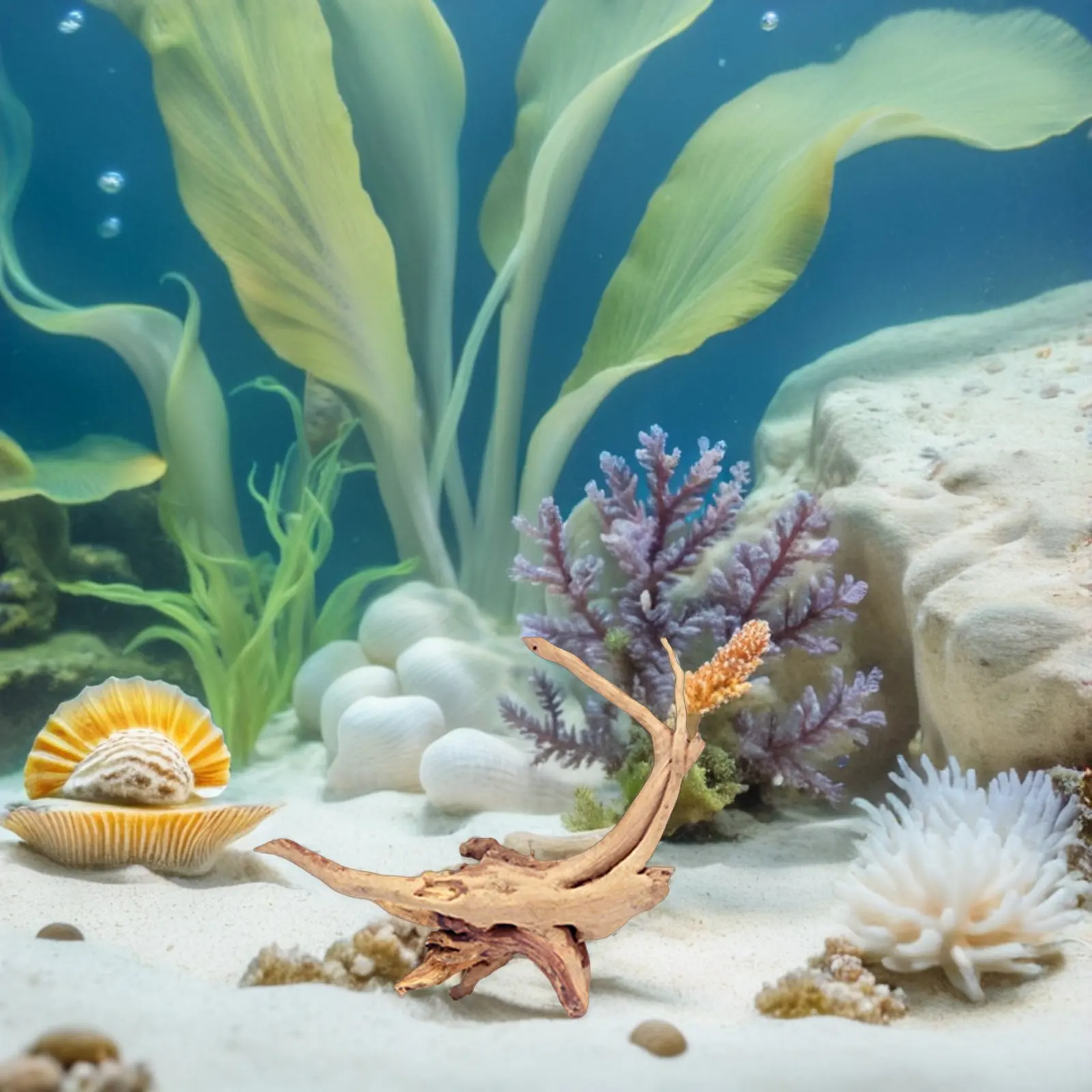 4Pcs Natural Driftwood Branch for Freshwater Aquarium PH Lowering Buffering Biofilm Grazing Dwarf Shrimp Tank Decoration
