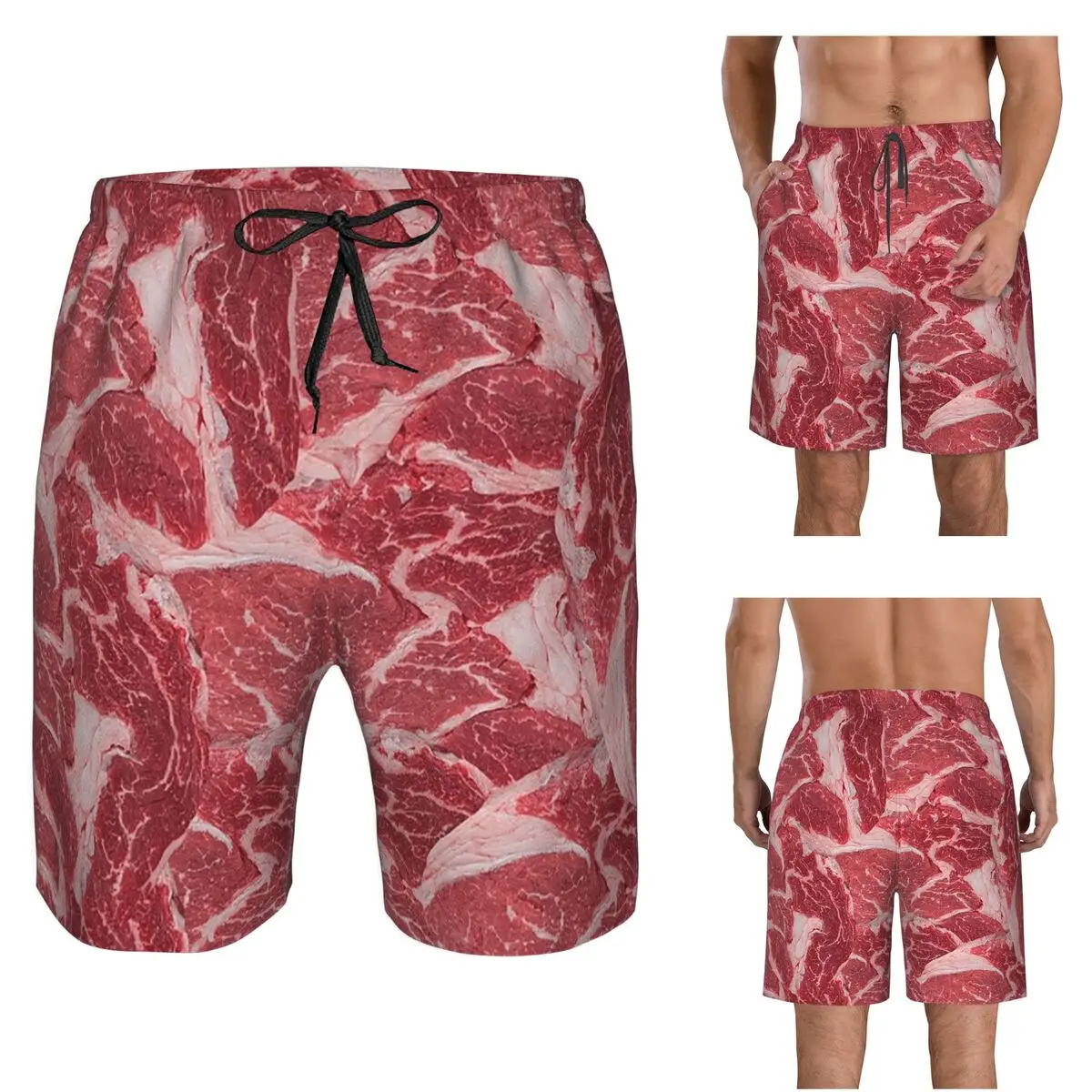 Meat Trunks Beach Board Shorts Casual Quick Dry Swimming Summer Men Pants