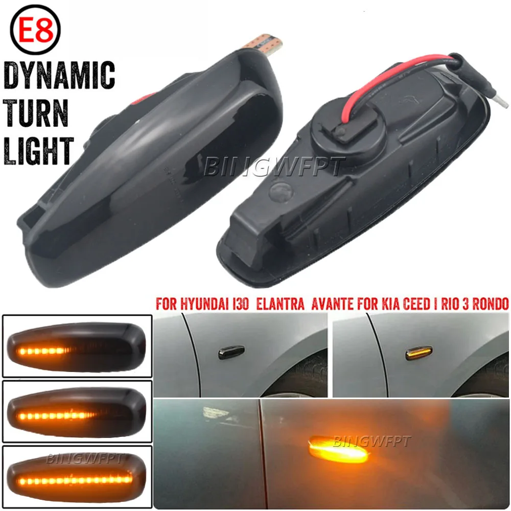 

1pair Side Marker Blinker Lamp For Hyundai i30 2007-2012 Elantra Touring For Kia Ceed Rio 3 LED Dynamic Turn Signal Light