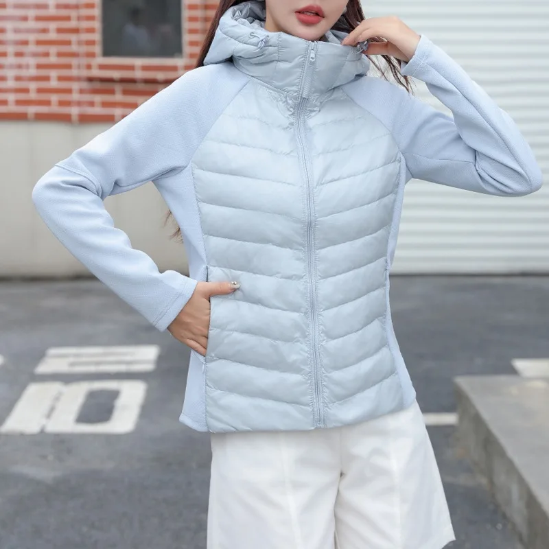 

Женское легкое зимнее пальто Jaet, корейское пальто Lulu, повседневное свободное пальто на молнии с капюшоном