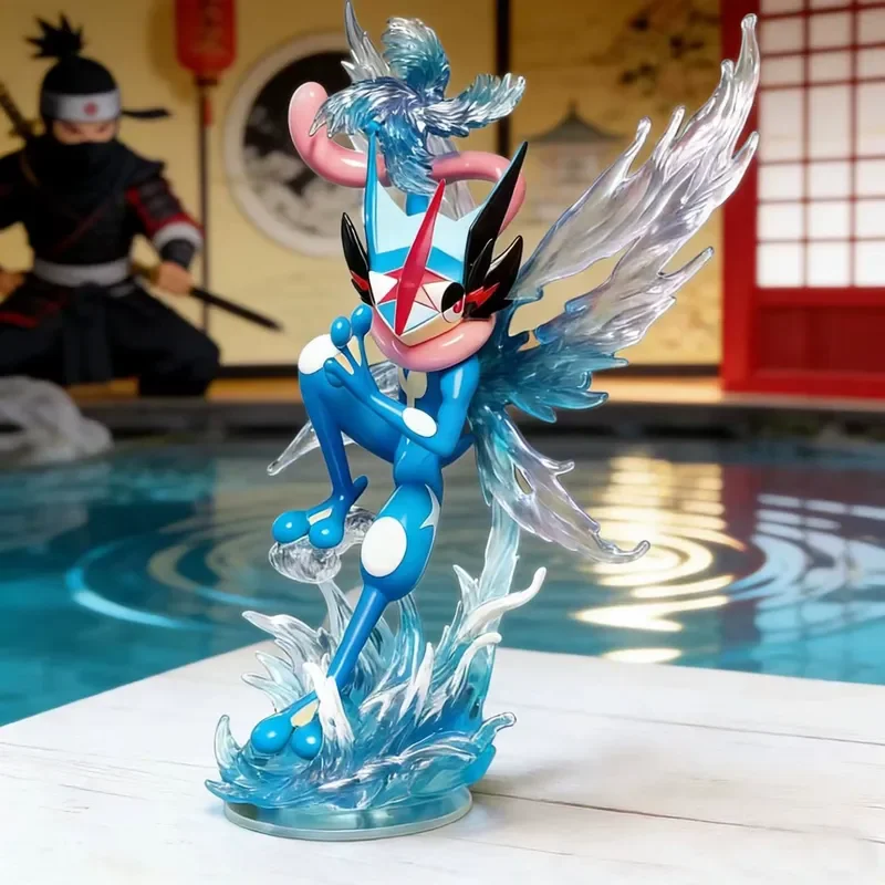 

12cm Anime Pokemon Greninja PVC Action Figure Pocket Monsters Model GK Statue Car Ornament Desktop Decor Toy Boys Birthday Gifts