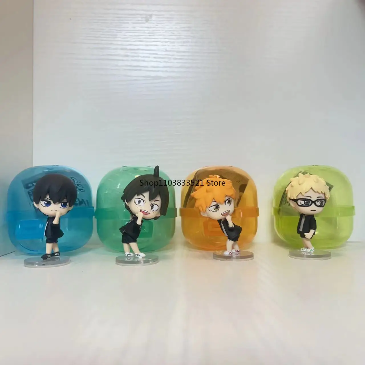 Originele Haikyuu!! Gashapon Speelgoed Kei Tsukishima Shoyo Hinata Draai Anime Figuur Kids Cadeau Verzamelmodel Ornamenten