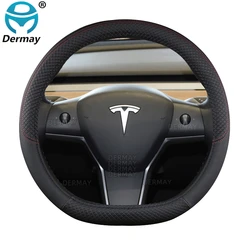 Per Tesla Model Y 2019 2020 2021 2022 2023 9 colori coprivolante per Auto accessori Auto antiscivolo in pelle PU