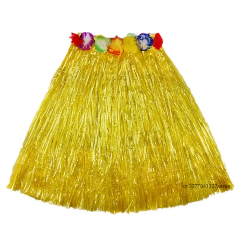 잔디 치마 댄스 공연 의상 하와이 잔디 치마 길이 40cm 어린이 성인 잔디 치마 그룹 댄스 공연 의상