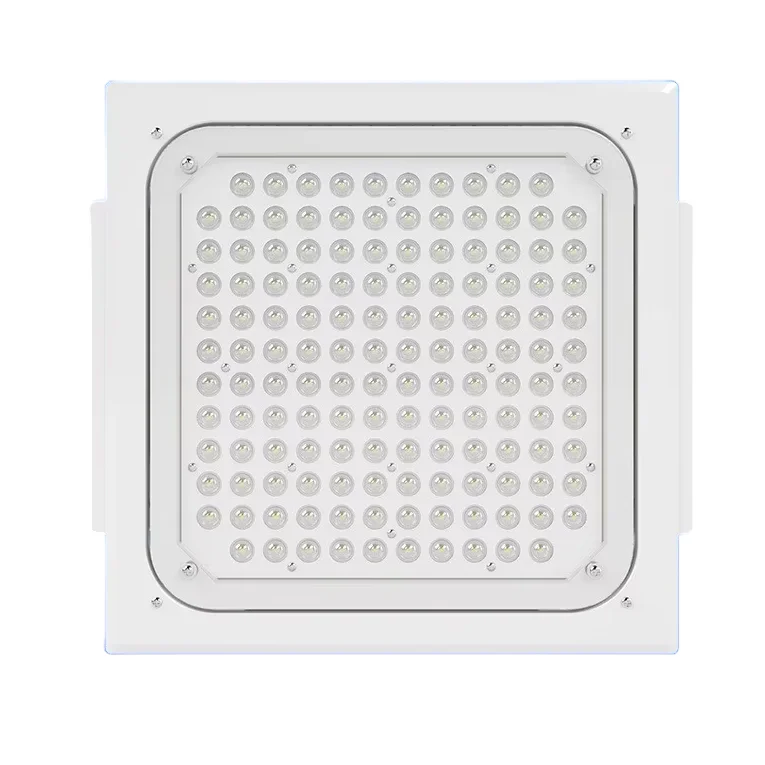200W gas station with factory ceiling LED explosion-proof light, with embedded canopy design.