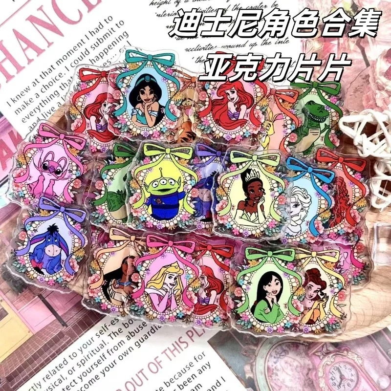 

Popular anime Disney princess Stitch character collection acrylic patch handmade DIY brooch hairclip keychain accessory material