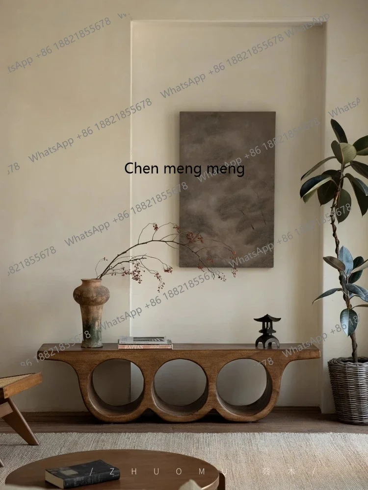 

Vintage Style Solid Wood Designer Long Bench for Guesthouses and Hotels Living Room Display Decoration