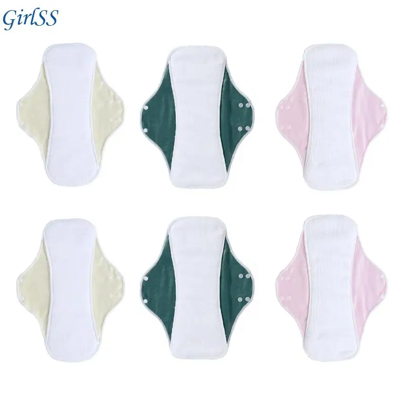6PCS Breathable Washable Adult Diaper Liners Cotton For Active Lifestyles T4MB