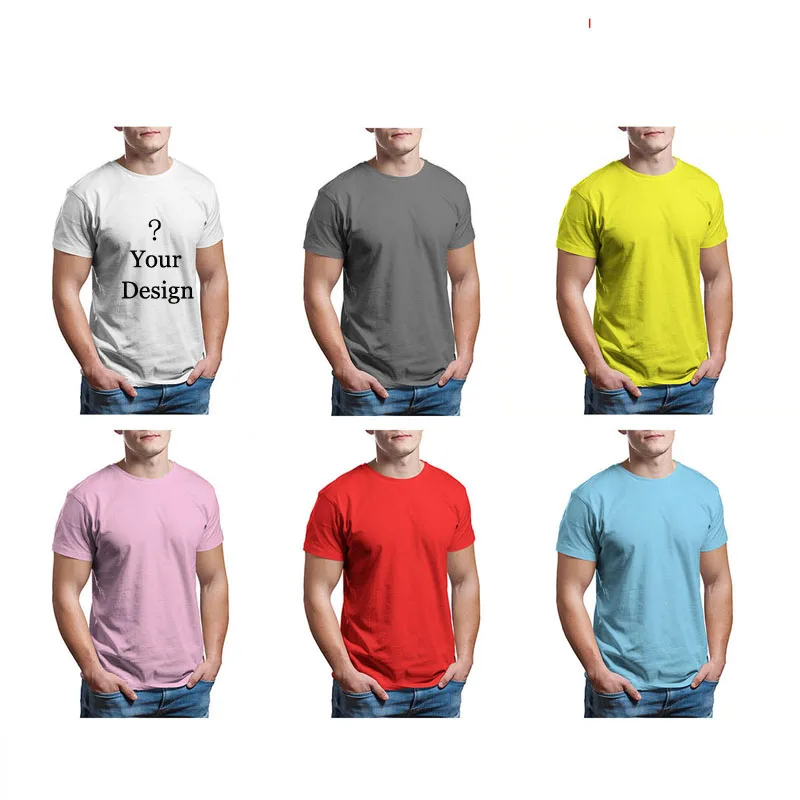 

Customized Printed Leisure T Shirt DIY Your Own Design Like Photo or Logo White T-shirt Fashion Custom Men's Tops Tshirt