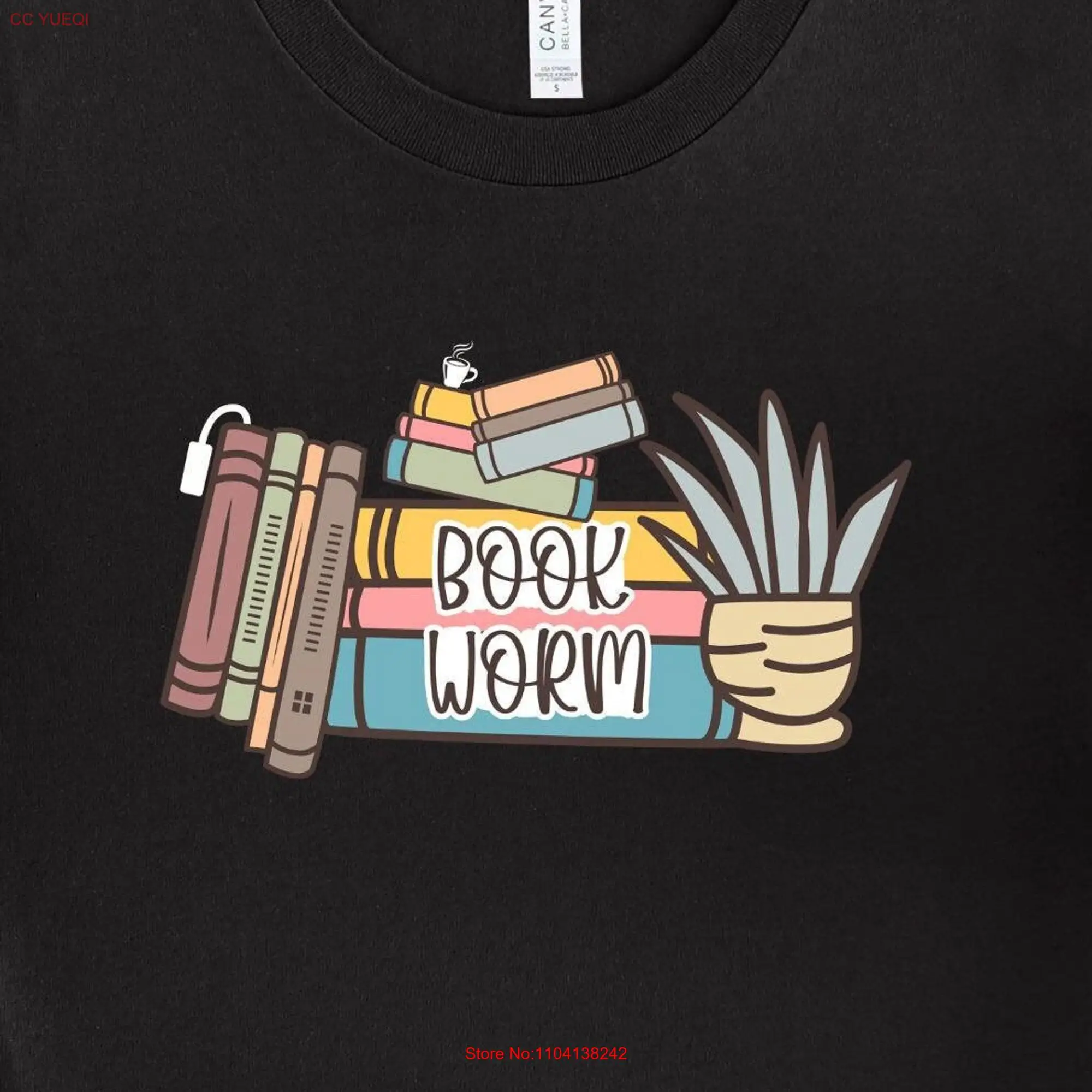 Book Worm T Shirt Reading For Her Mom long or short sleeves