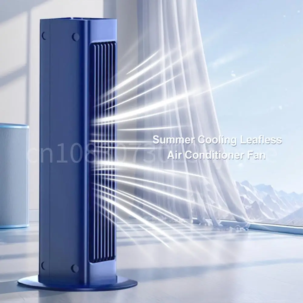Ventilador de torre portátil sin hojas, Enfriador de aire de 4000mAh, ventilador de escritorio, aire acondicionado sin aspas de 3 velocidades, ventilador de pie para dormitorio y sala de estar