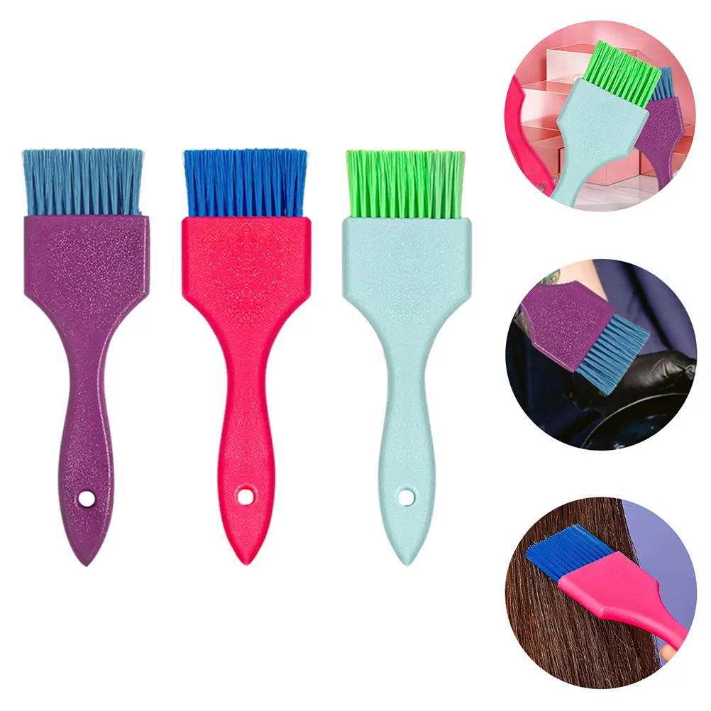 

3Pcs Hair Dye Applicator Brush Professional Precision Tint Brush for Home Salon DIY Micro Braiding Foiling Highlights Keratin