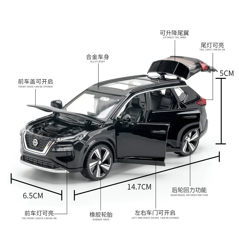 1:32 X-Trail SUV سبيكة نموذج سيارة لعبة Diecasts صب الصوت والضوء سيارات لعب للأطفال سيارة لعبة هدية