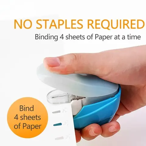 Stapling Stapler Without Staple Stapler Free Stapleless Stapler No Nails No Staples Stapling Machine Mini Cute Book Paper