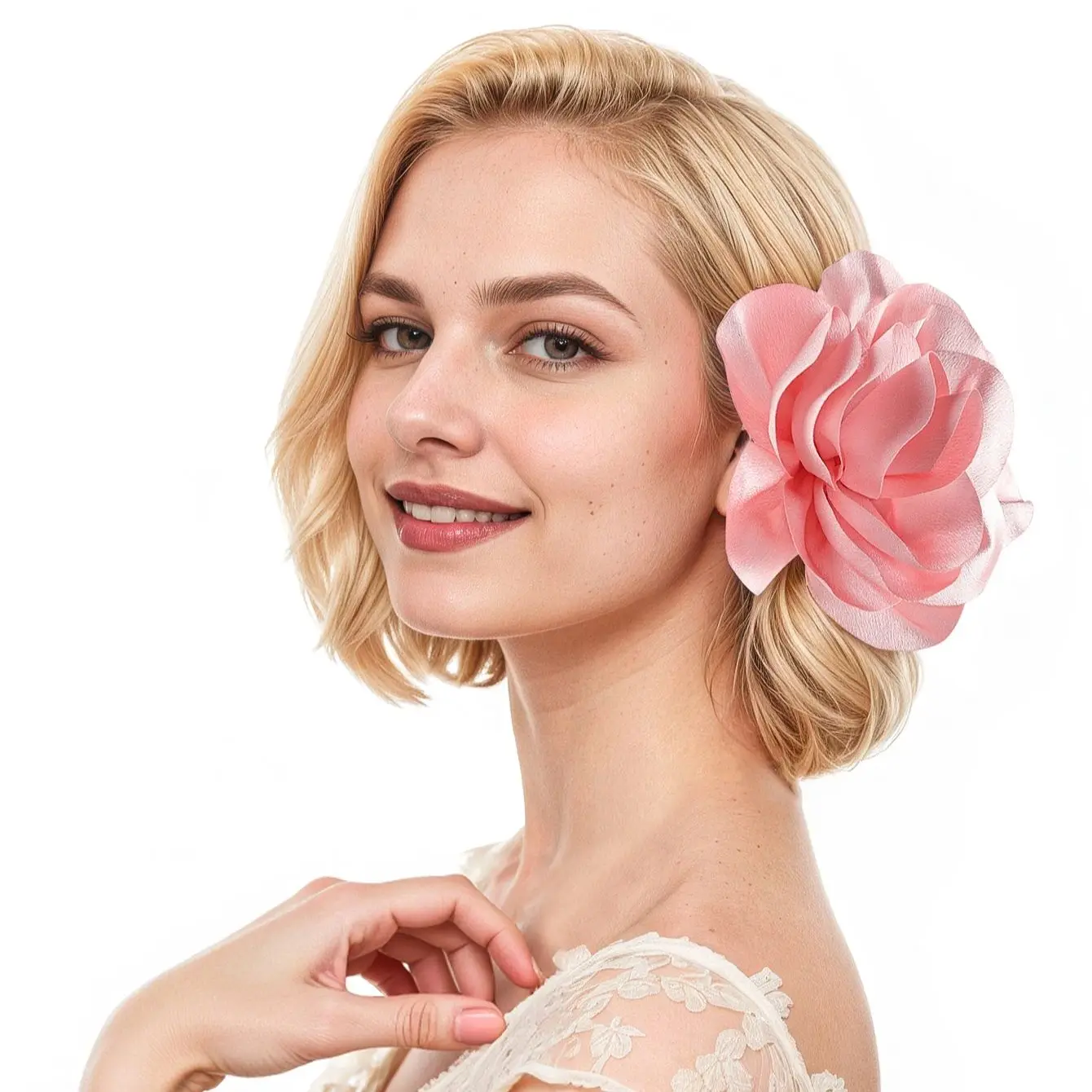 Sombrero con pinza para el pelo de flores para mujer, tocado Kentucky Derby, accesorios para el cabello para fiesta nupcial