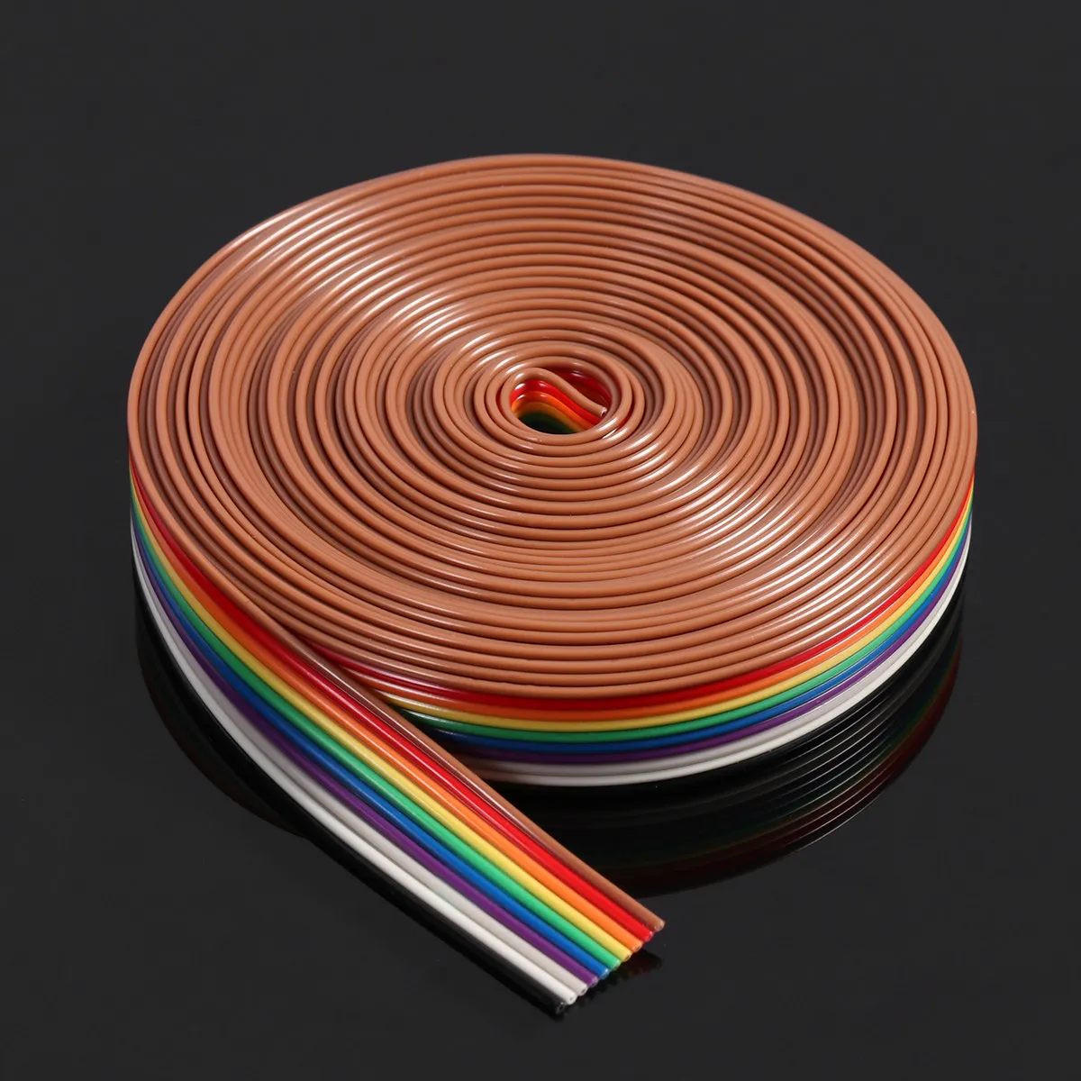 10 Pin Idc Rainbow Flat Ribbon Cable Reinforced Flexible Flat Cable for Digital Laptops LCD Monitors Pc Detecting