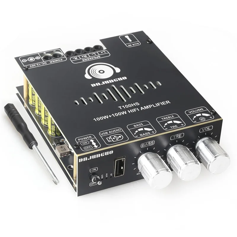 DIGIT-T100HS Power Amplifier Board Bluetooth5.2 TPA3221 Chip 2.0 Channel 100Wx2,Audio Power Amplifier