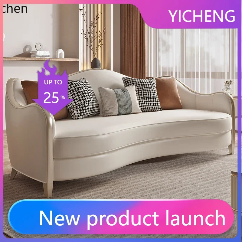

LYY light luxury leather sofa combination solid wood living room 123 four luxury whole house furniture QL80